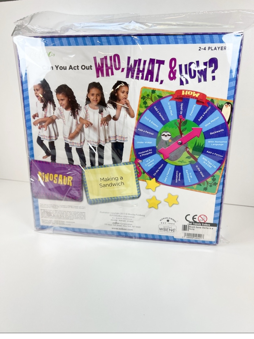 NWT Eeboo Sloth In A Hurry Action Board Game 141-pc. Board Game - Picture 2 of 4